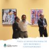 Embajador José María Arbilla con el Director del Museo Nacional de Arte Moderno y Contemporáneo de Túnez, Mohamed Hachicha, y el Agregado Cultural de la Embajada, Andrés Zampatti. 